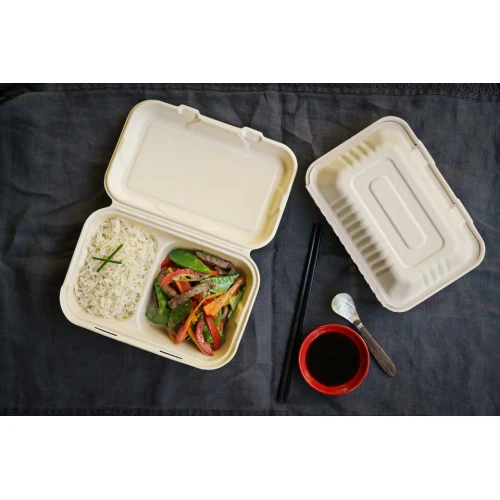 63. Medium 2 Compartment Clamshell Natural - Image 2