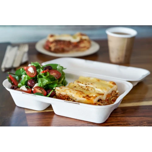 63. Medium 2 Compartment Clamshell Natural - Image 3