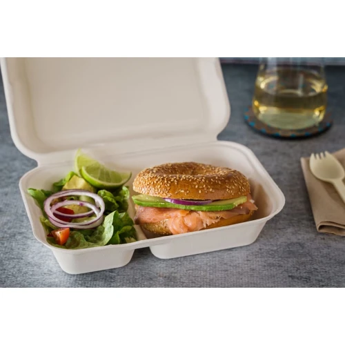 63. Medium 2 Compartment Clamshell Natural - Image 4