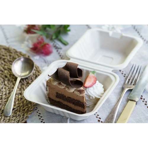 61. Small 1 Compartment Clamshell Natural - Image 4