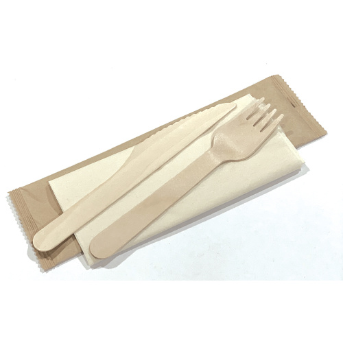 501 Eko Pak Wooden Cutlery 3 in 1 kit
