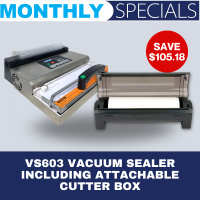 VS603 Vacuum Sealer Incuding Attachable Roll Cutter Box