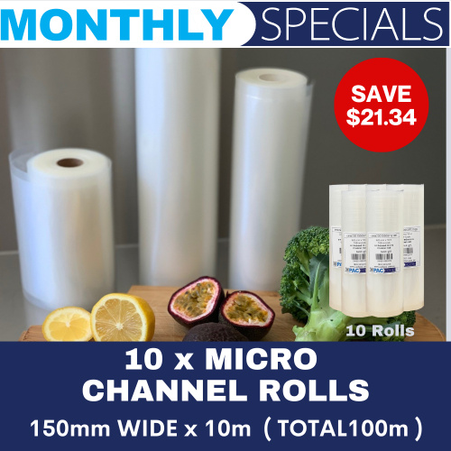 10 x Micro Channel Rolls 150mm x 10m (Total100m)