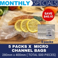 5 Packs x Micro Channel Bags 280mm x 400mm (Total 500pcs)