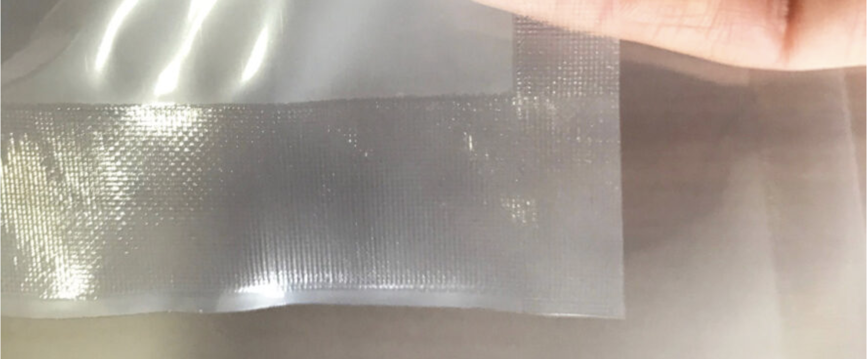 close up of micro channel bag edges