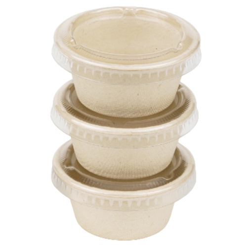 Stack of Sauce Cups etched