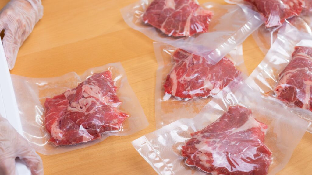 vacuum sealing meat