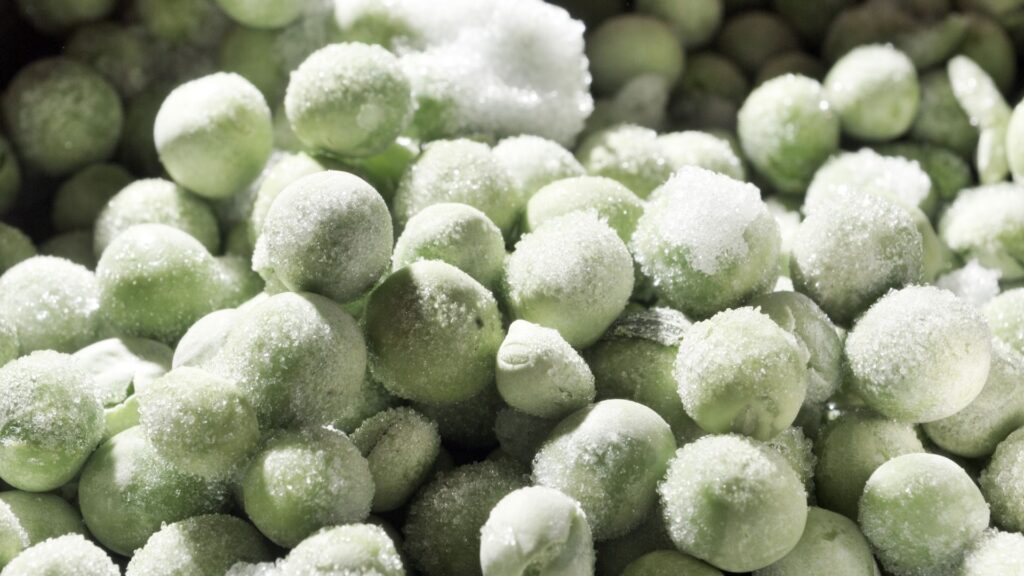 frozen peas with freezer burn